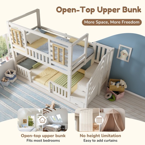Kids wooden bunk bed treehouse - bunk,