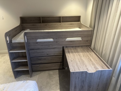 Kids bunk bed with - bed, stairs