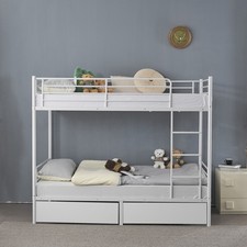 Heavy Duty Metal Bunk Bed W/ 2