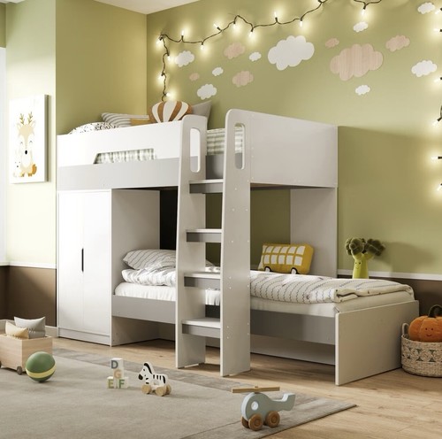 Kids bunk bed wooden - bunk, frame