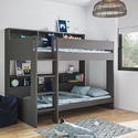 Grey Bunk Bed with Storage