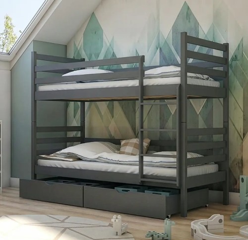 Kids children wooden pine bunk - children,