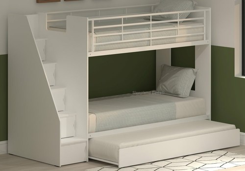 White dynamo bunk beds with - bunk,