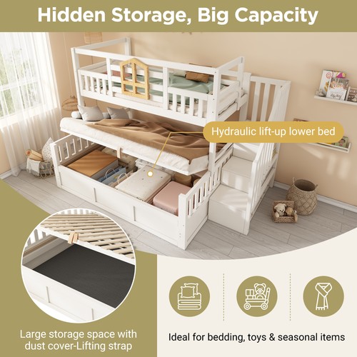 Triple sleeper bunk - bed, 90x190