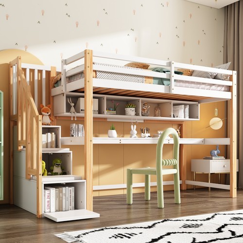 Bunk bed with desk - desk, &
